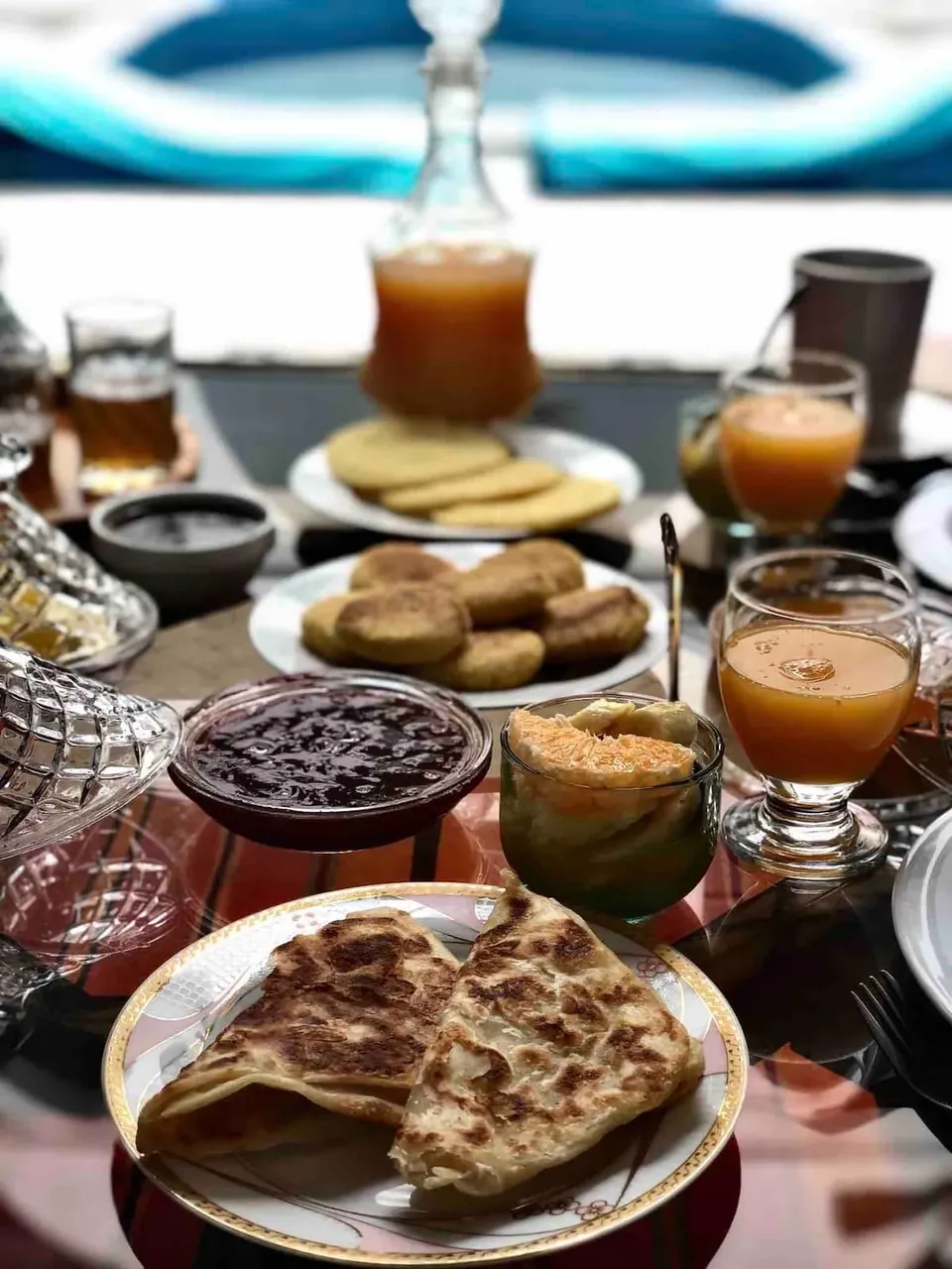 Traditional Moroccan breakfast at Dar Maureen