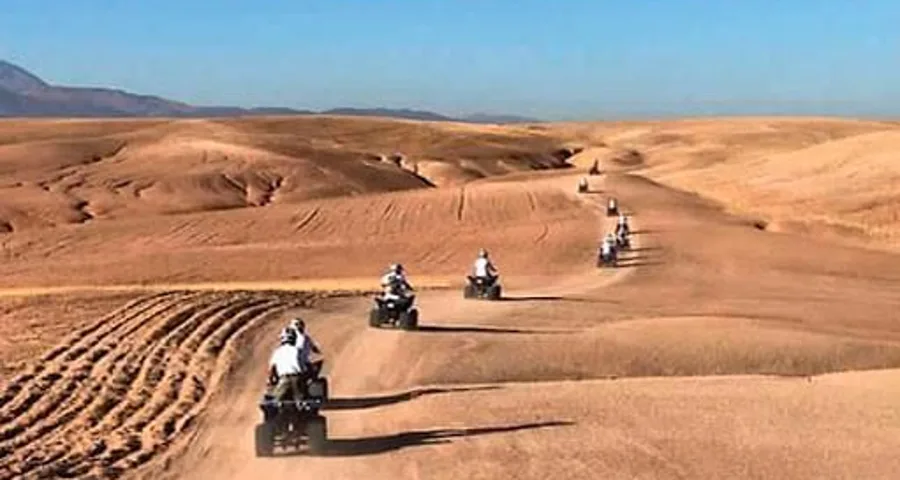 Quad biking in the Agafay desert near Marrakech