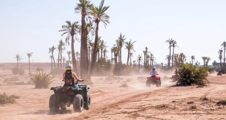 Quad biking in the Marrakech palm grove