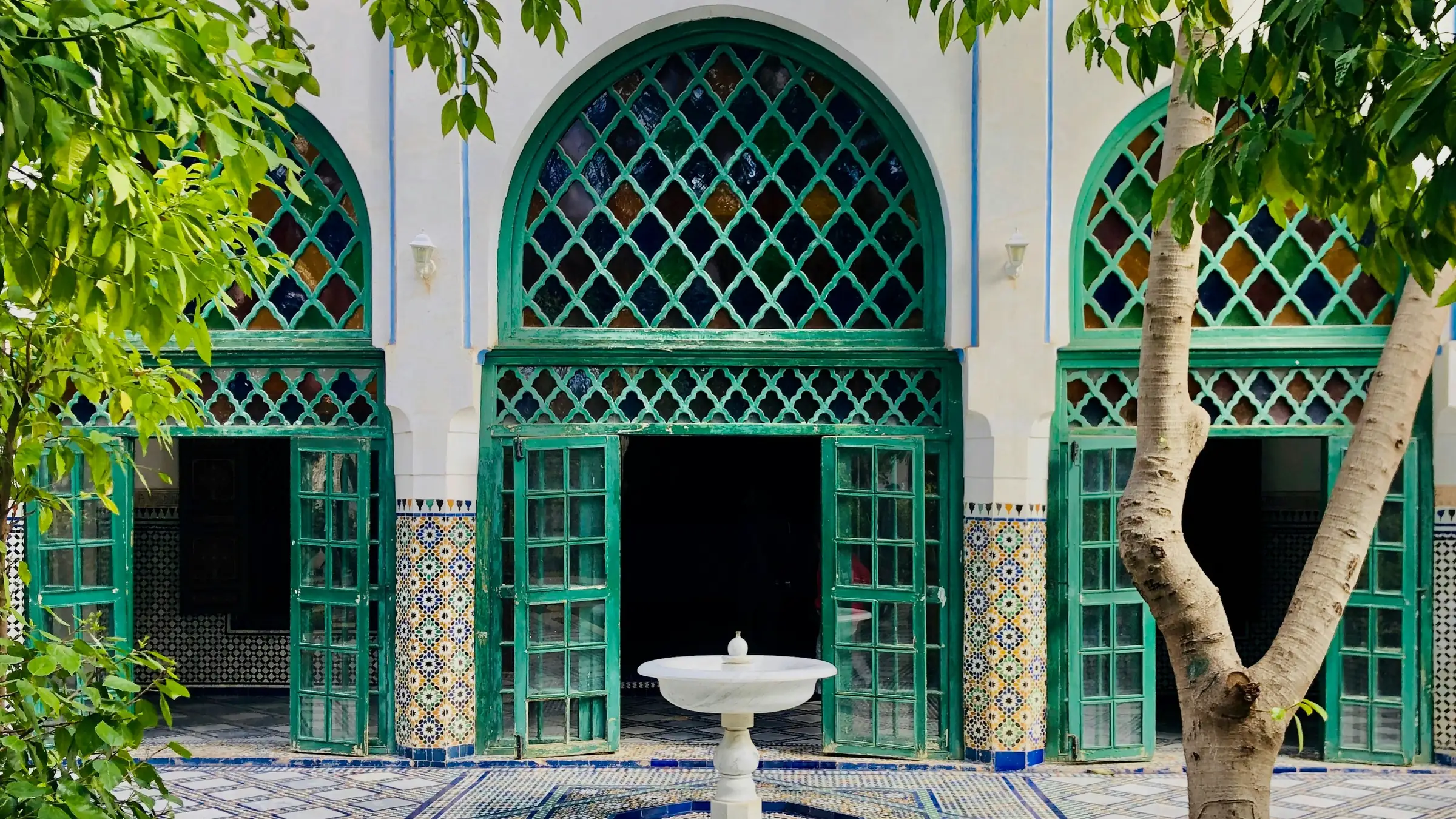 Courtyard of a traditional Marrakech riad